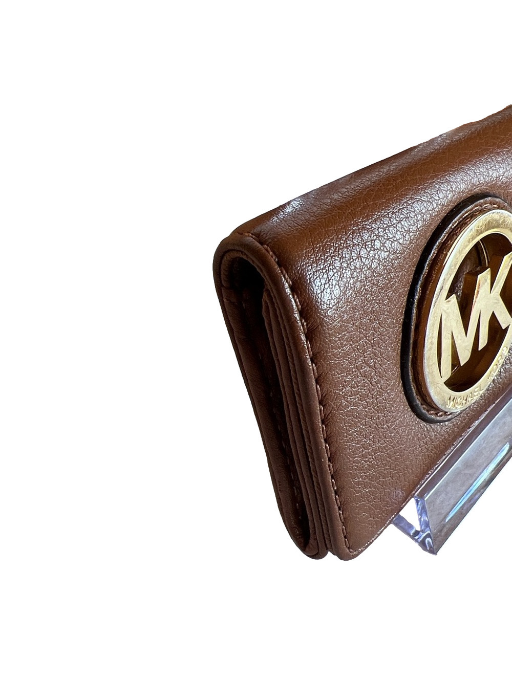Michael Kors Fulton Brown Leather Cardholder Case - Picture 5 of 10
